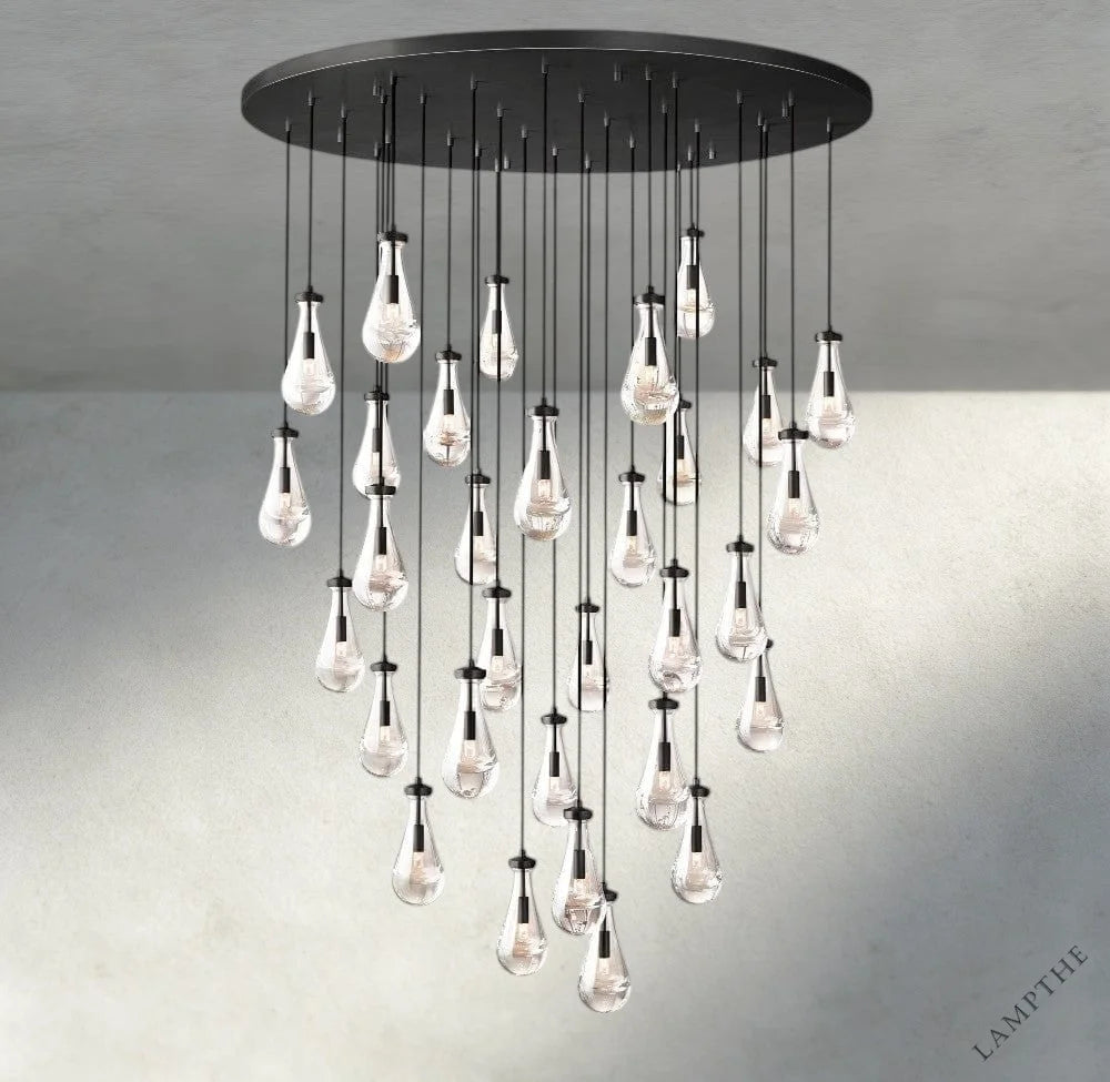 60" / Bronze Rain Round Chandelier 18", 36", 47", 60"