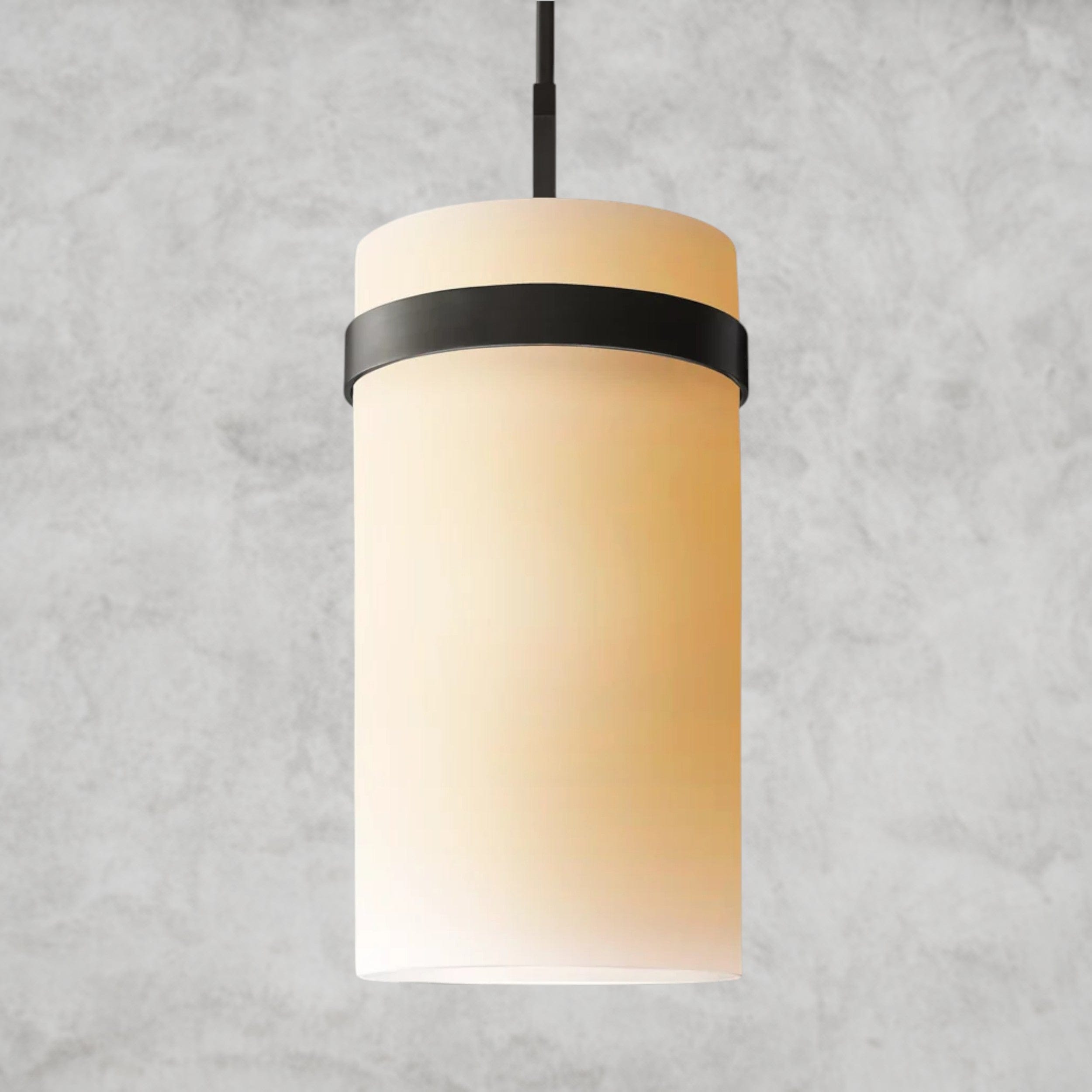 10" / Bronze Ravelle Milk Glass Pendant 5", 8", 10", 12"