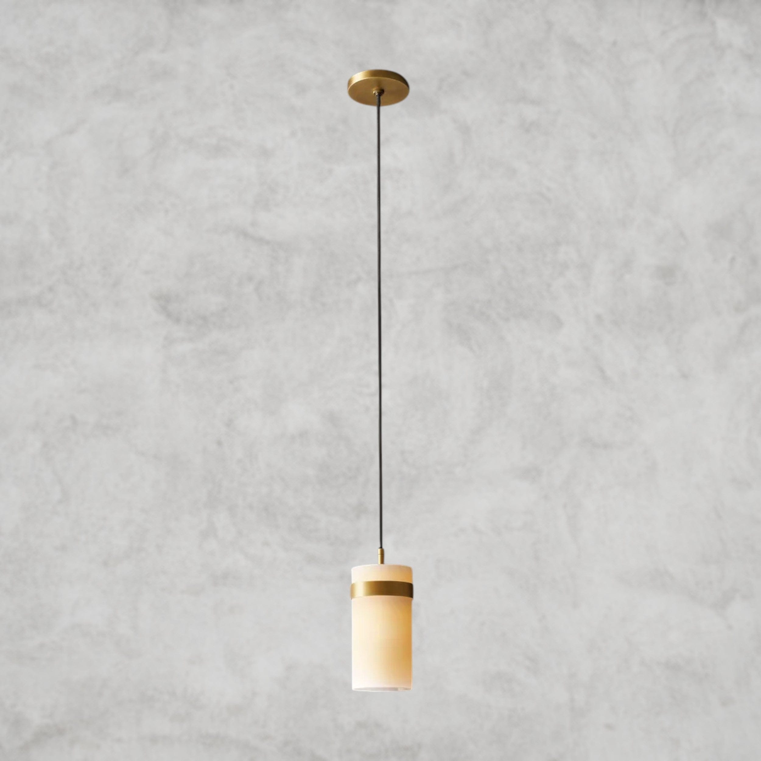 5" / Brass Ravelle Milk Glass Pendant 5", 8", 10", 12"