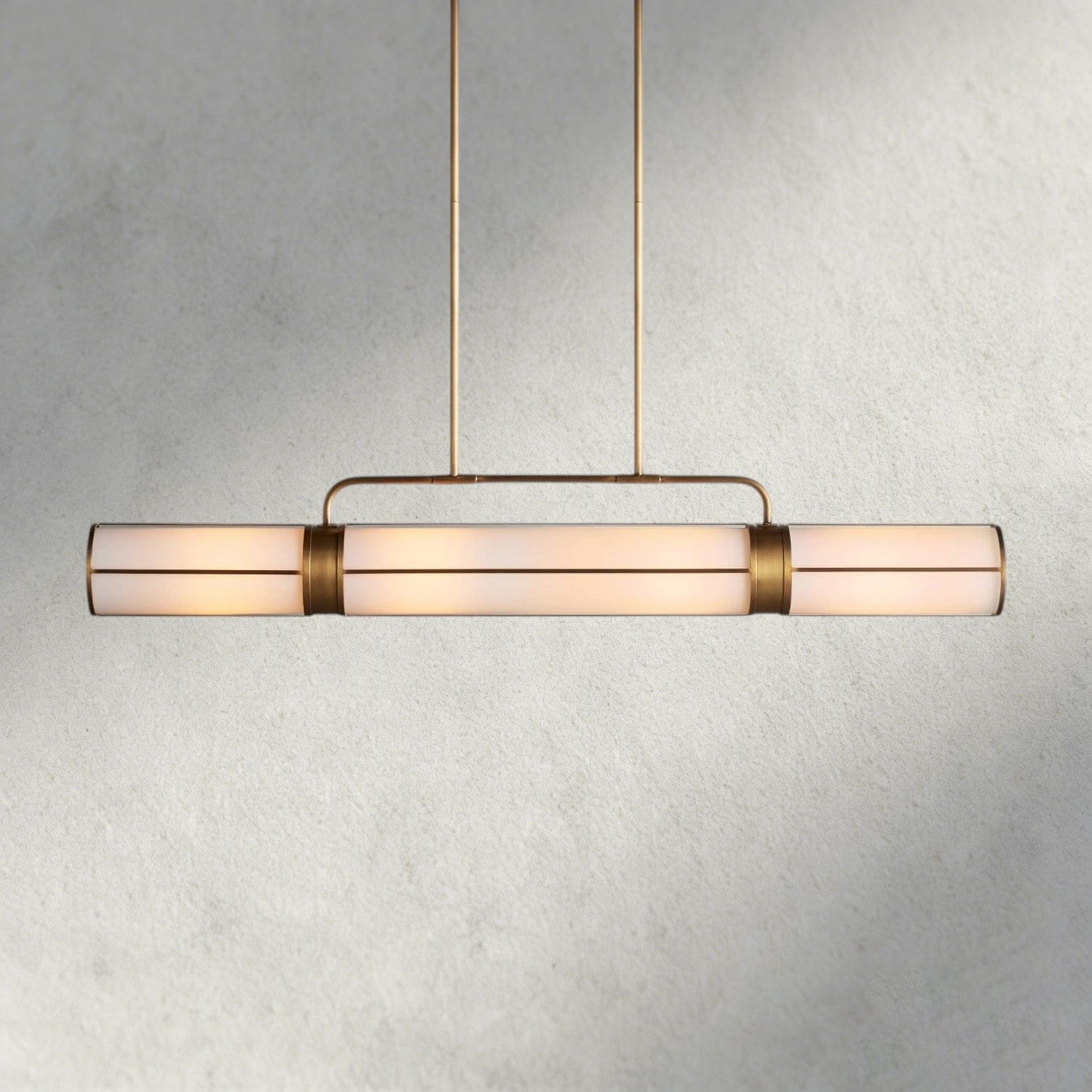 62" / Brass Remming Linear Chandelier 54", 62", 72"