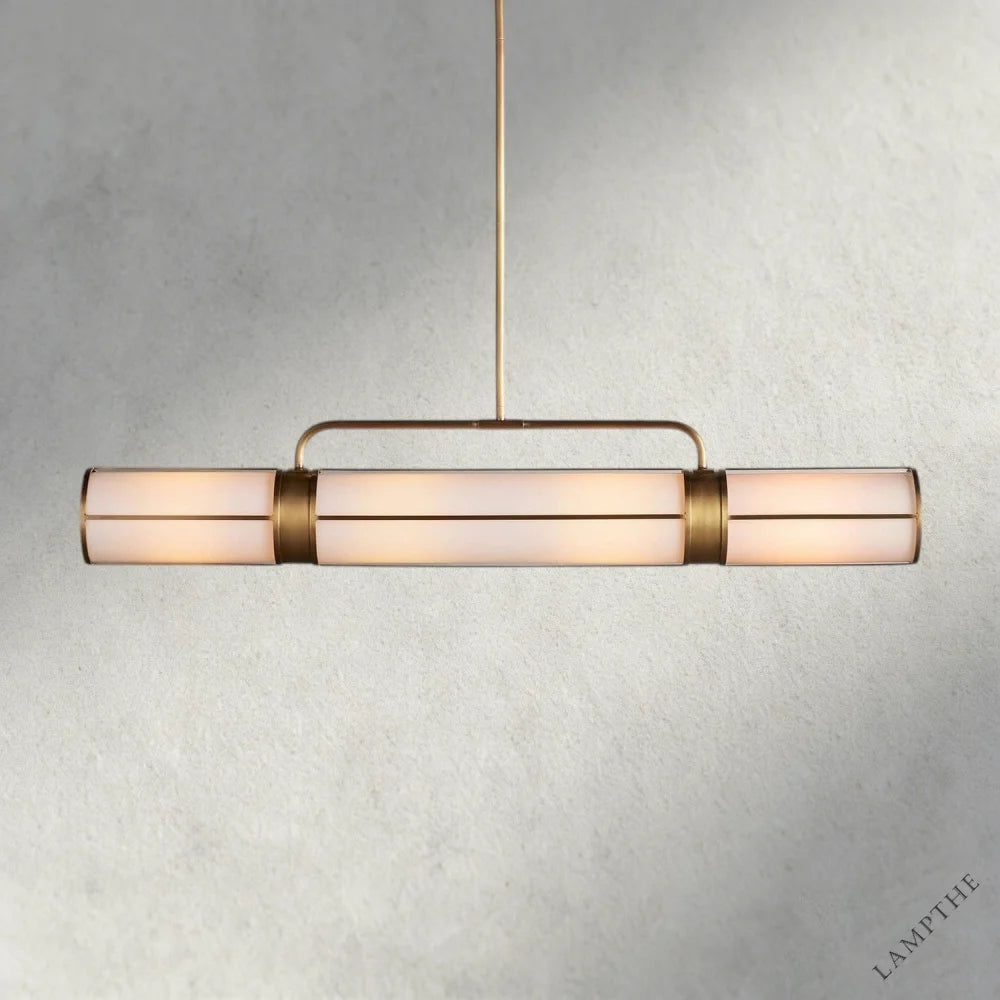 54" / Brass Remming Linear Chandelier 54", 62", 72"