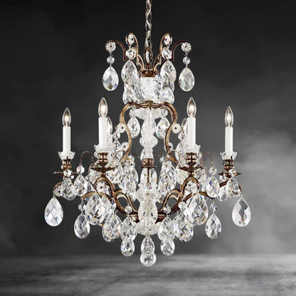 Heirloom Bronze / Clear Heritage Crystal Renaissance Chandelier 23"