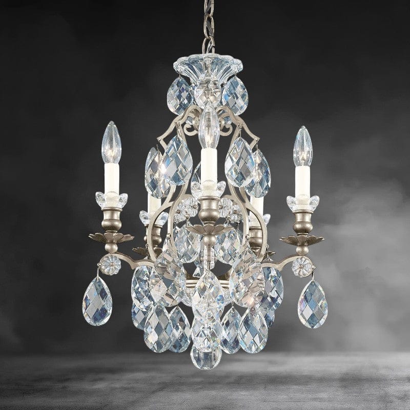 Antique Silver / Clear Heritage Crystal Renaissance Crystal Chandelier 14"