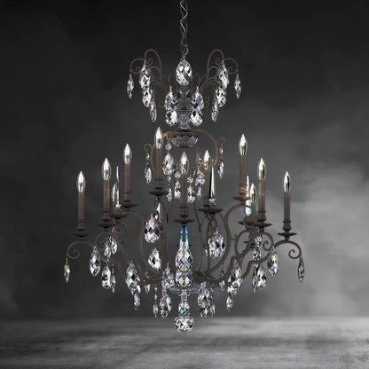 Black Renaissance Nouveau Chandelier 32"