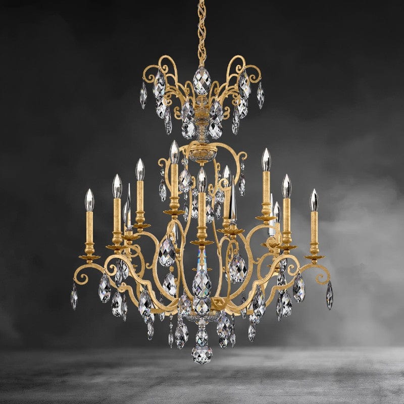 Heirloom Gold Renaissance Nouveau Chandelier 32"