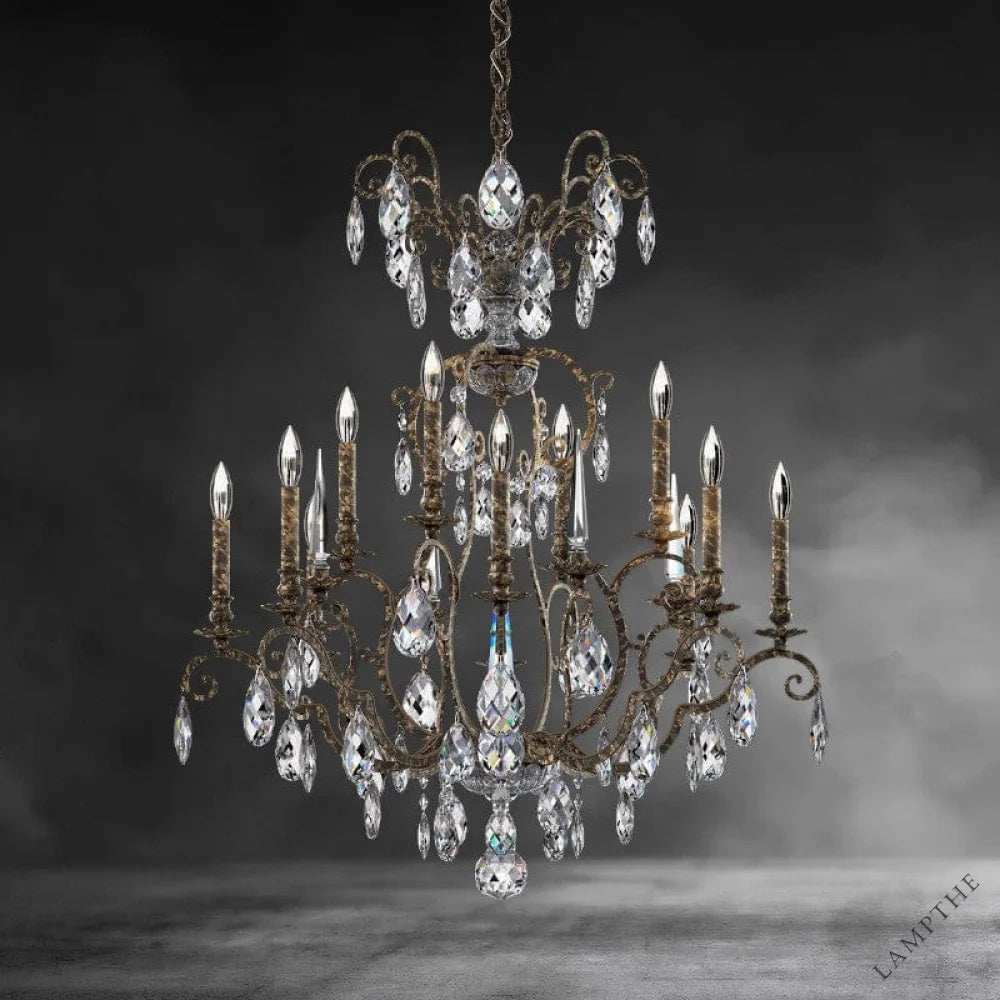 Heirloom Bronze Renaissance Nouveau Chandelier 32"