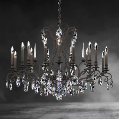 Black Renaissance Nouveau Chandelier 40"