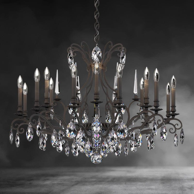 Black Renaissance Nouveau Chandelier 40"