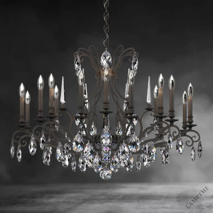 Black Renaissance Nouveau Chandelier 40"