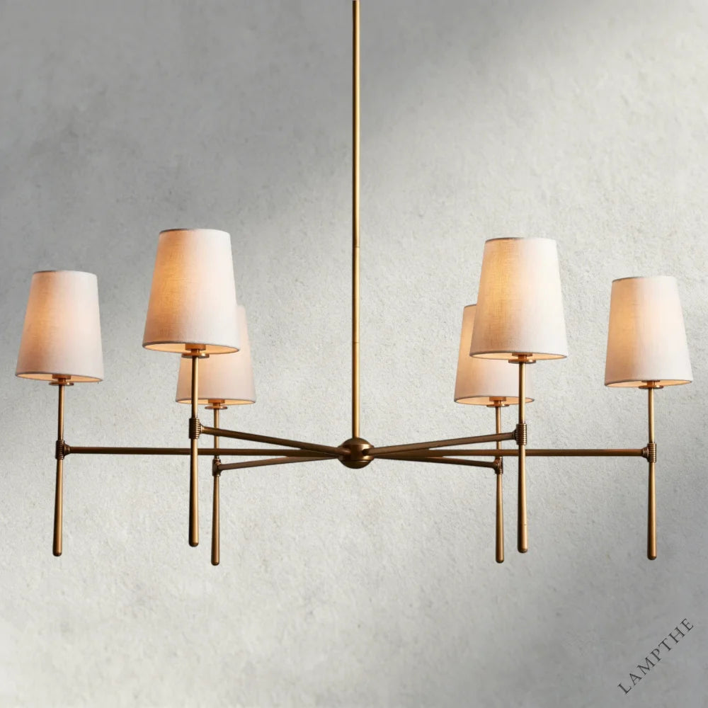 Brass Rhodes Round Chandelier