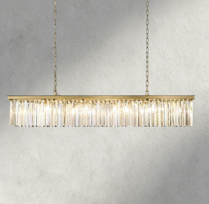 60" / Brass Rhys Rectangular Chandelier 49", 60"
