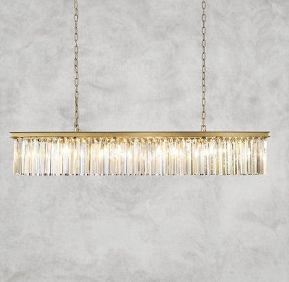 60" / Brass Rhys Rectangular Chandelier 49", 60"