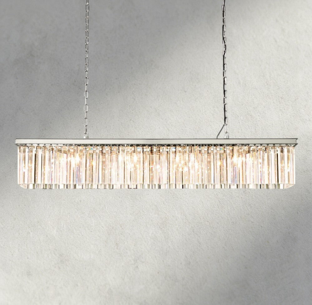 60" / Nickle Rhys Rectangular Chandelier 49", 60"