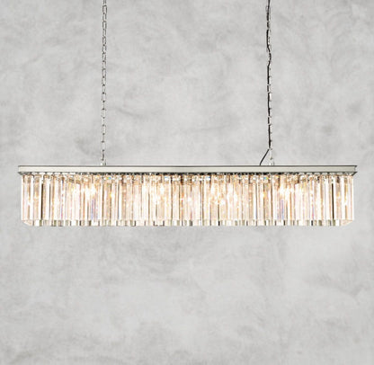 60" / Nickle Rhys Rectangular Chandelier 49", 60"