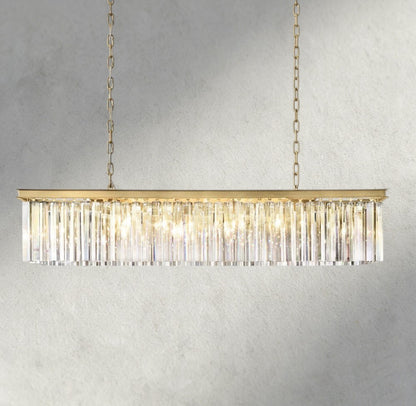49" / Brass Rhys Rectangular Chandelier 49", 60"