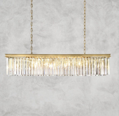 49" / Brass Rhys Rectangular Chandelier 49", 60"