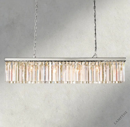 49" / Nickle Rhys Rectangular Chandelier 49", 60"