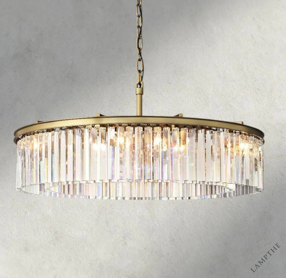 43" / Brass Rhys Round Chandelier 32", 43"