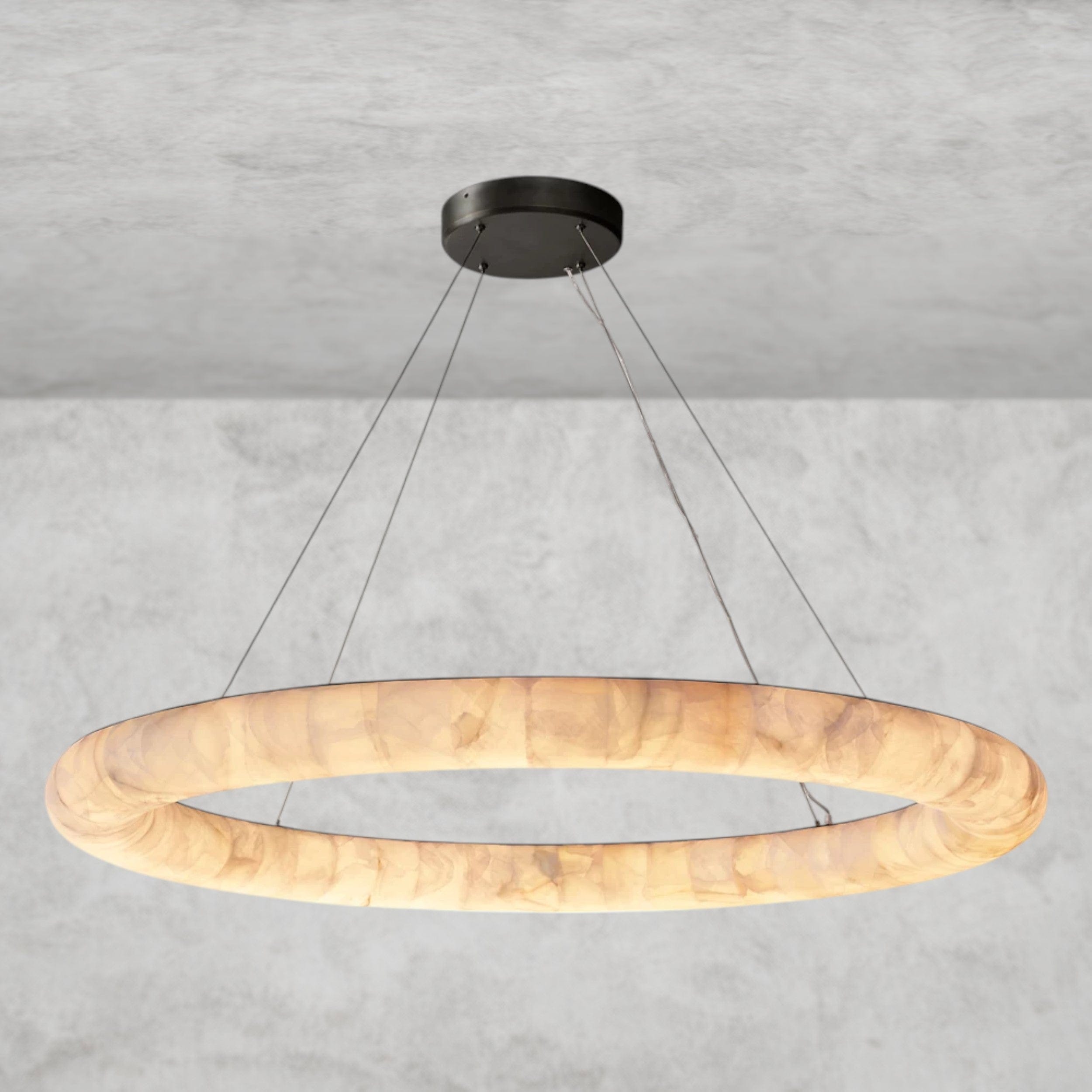 61" / Bronze Rivage lisse round chandelier 31", 41", 61"