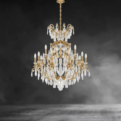 Rivendell 15 Light Crystal Chandelier 38"