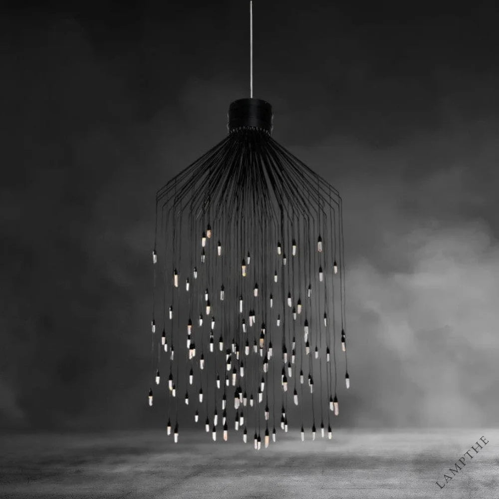 Large Rock Crystal Rain Flushmount