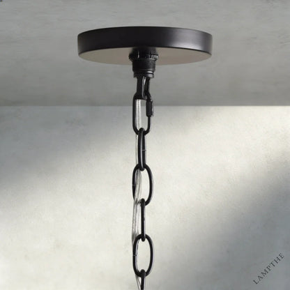 Rosalind Rattan Chandelier in Black