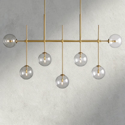 60" / Brass Roscoe Linear Chandelier 60“, 72”