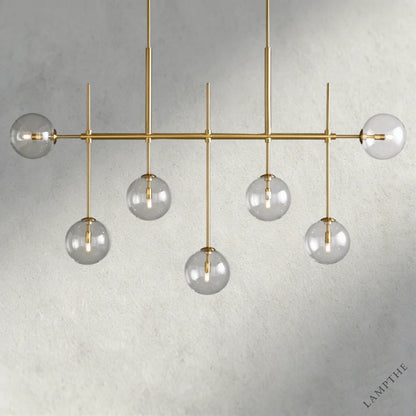 60" / Brass Roscoe Linear Chandelier 60“, 72”