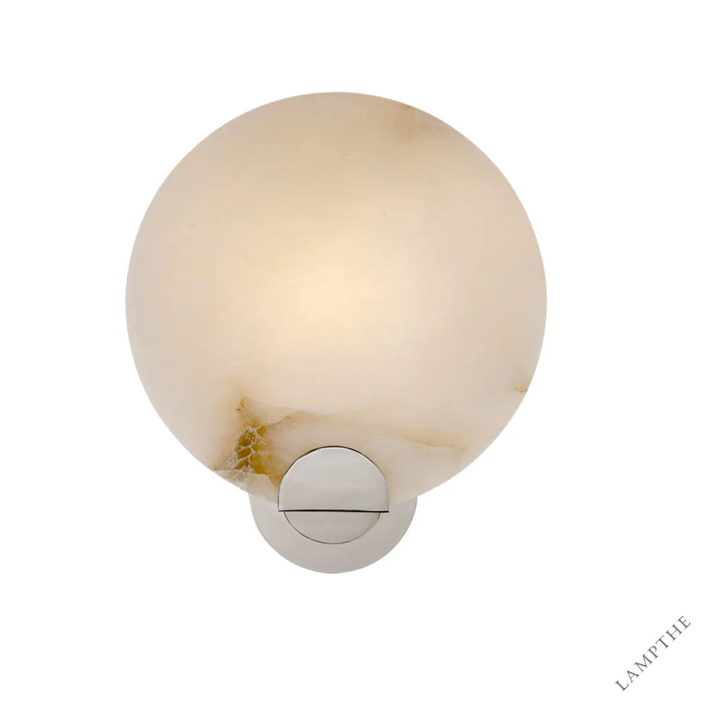 Round Alabaster Modern Living Room Sconce