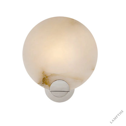 Round Alabaster Modern Living Room Sconce