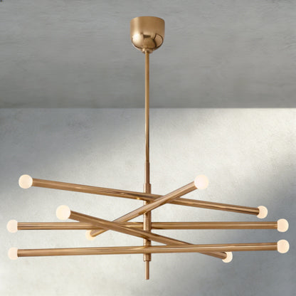 Brass ROUSSEAU 10-LIGHT MOBILE ORB CHANDELIER
