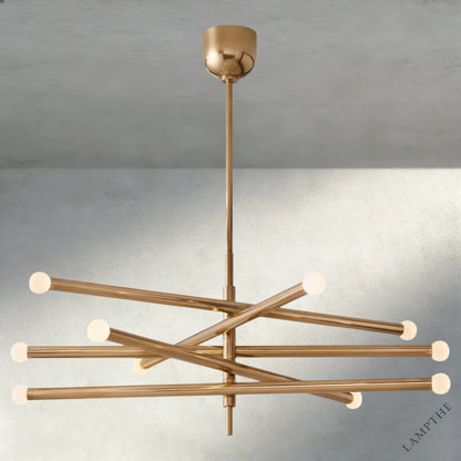 Brass ROUSSEAU 10-LIGHT MOBILE ORB CHANDELIER