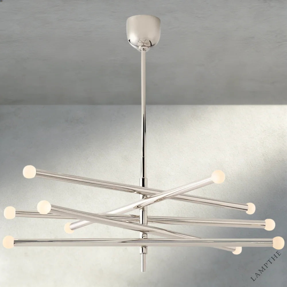 Nickle ROUSSEAU 10-LIGHT MOBILE ORB CHANDELIER
