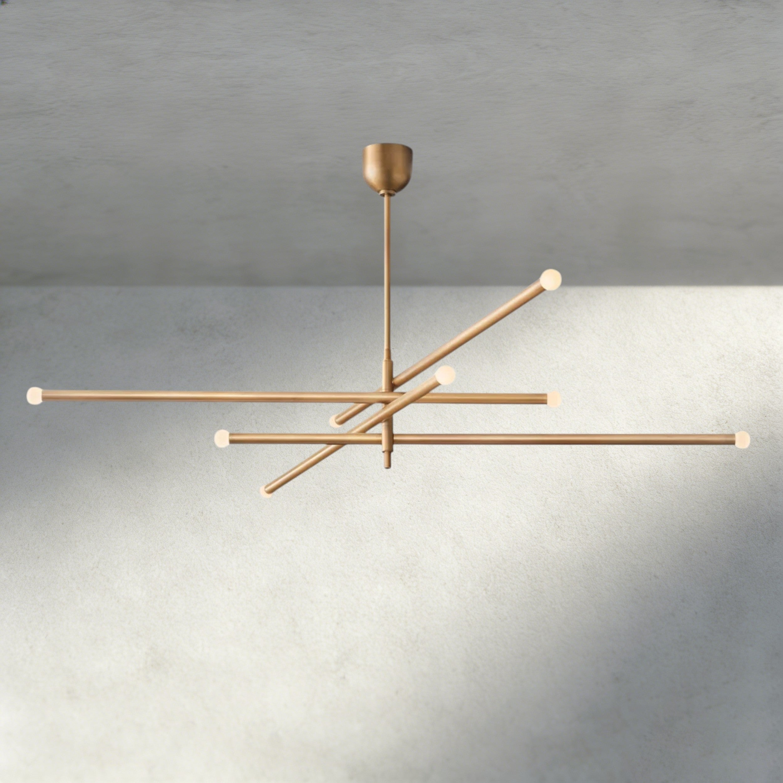 68" / Brass ROUSSEAU 8-LIGHT MOBILE ORB CHANDELIER 53", 68"
