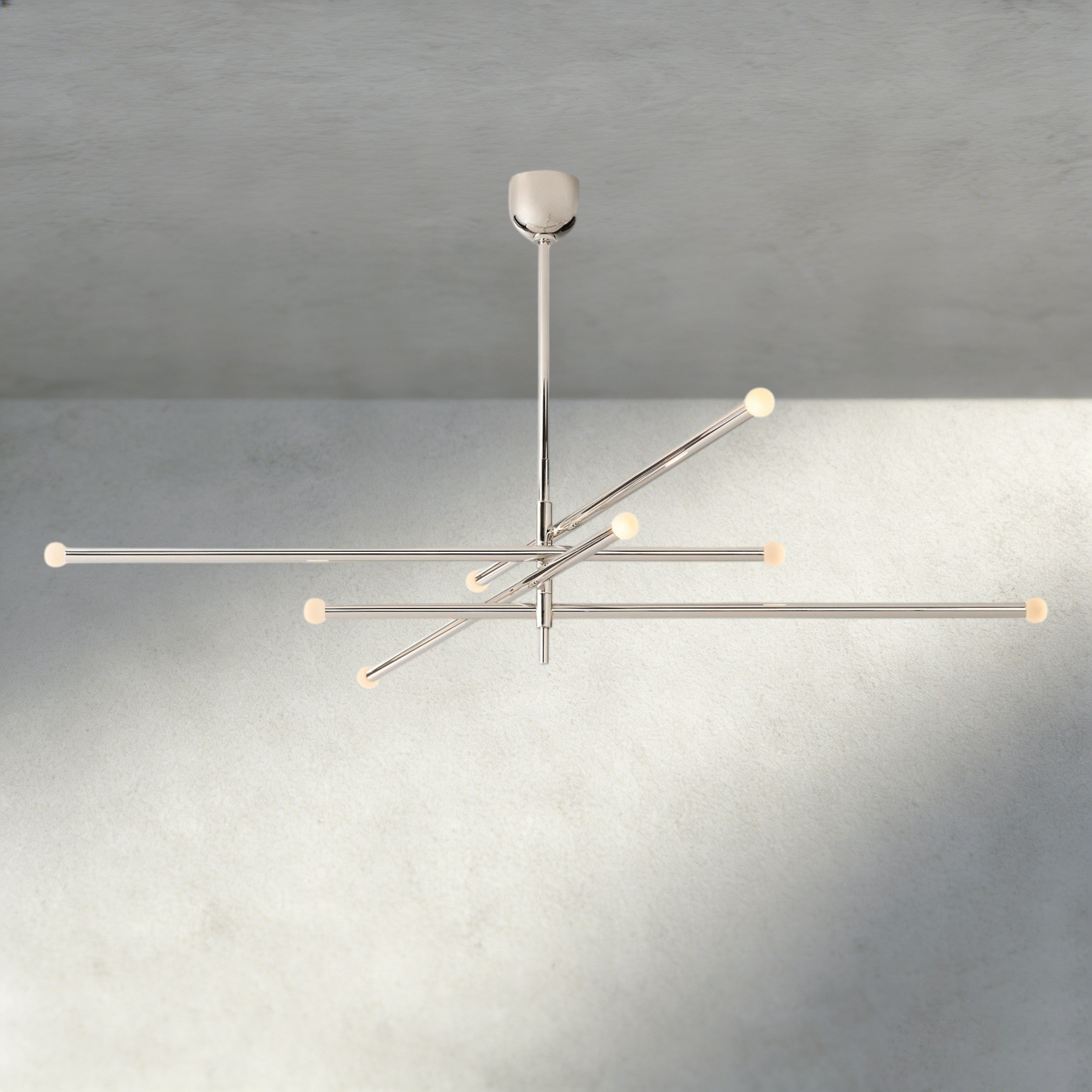 68" / Nickle ROUSSEAU 8-LIGHT MOBILE ORB CHANDELIER 53", 68"