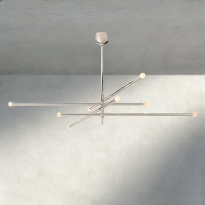 68" / Nickle ROUSSEAU 8-LIGHT MOBILE ORB CHANDELIER 53", 68"