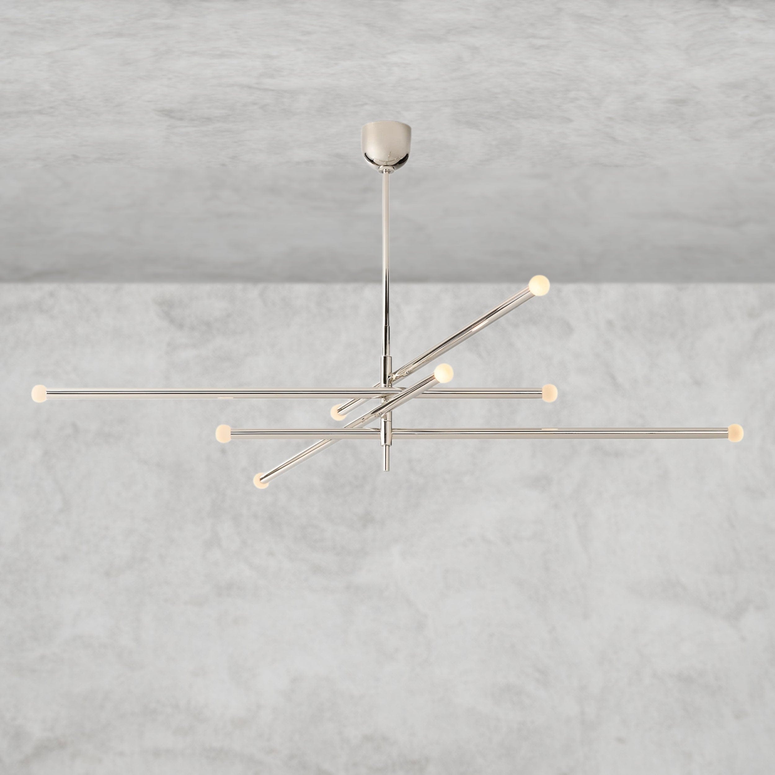 68" / Nickle ROUSSEAU 8-LIGHT MOBILE ORB CHANDELIER 53", 68"