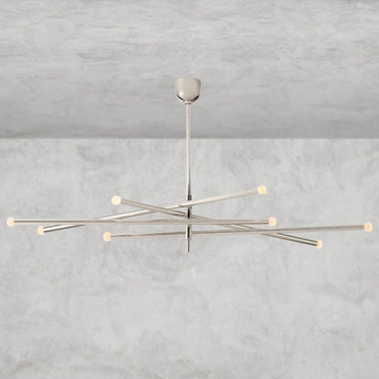 53" / Nickle ROUSSEAU 8-LIGHT MOBILE ORB CHANDELIER 53", 68"