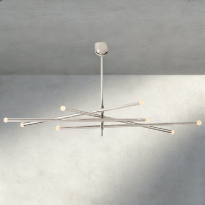 53" / Nickle ROUSSEAU 8-LIGHT MOBILE ORB CHANDELIER 53", 68"