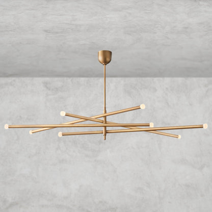 53" / Brass ROUSSEAU 8-LIGHT MOBILE ORB CHANDELIER 53", 68"