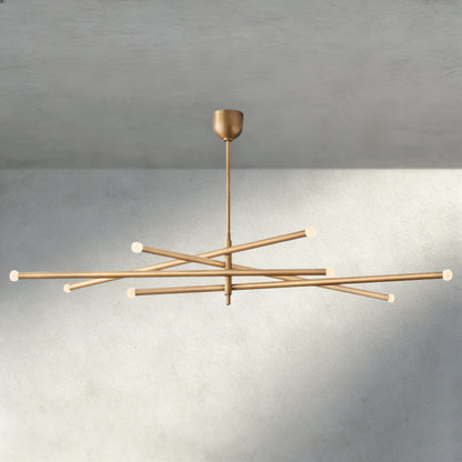 53" / Brass ROUSSEAU 8-LIGHT MOBILE ORB CHANDELIER 53", 68"
