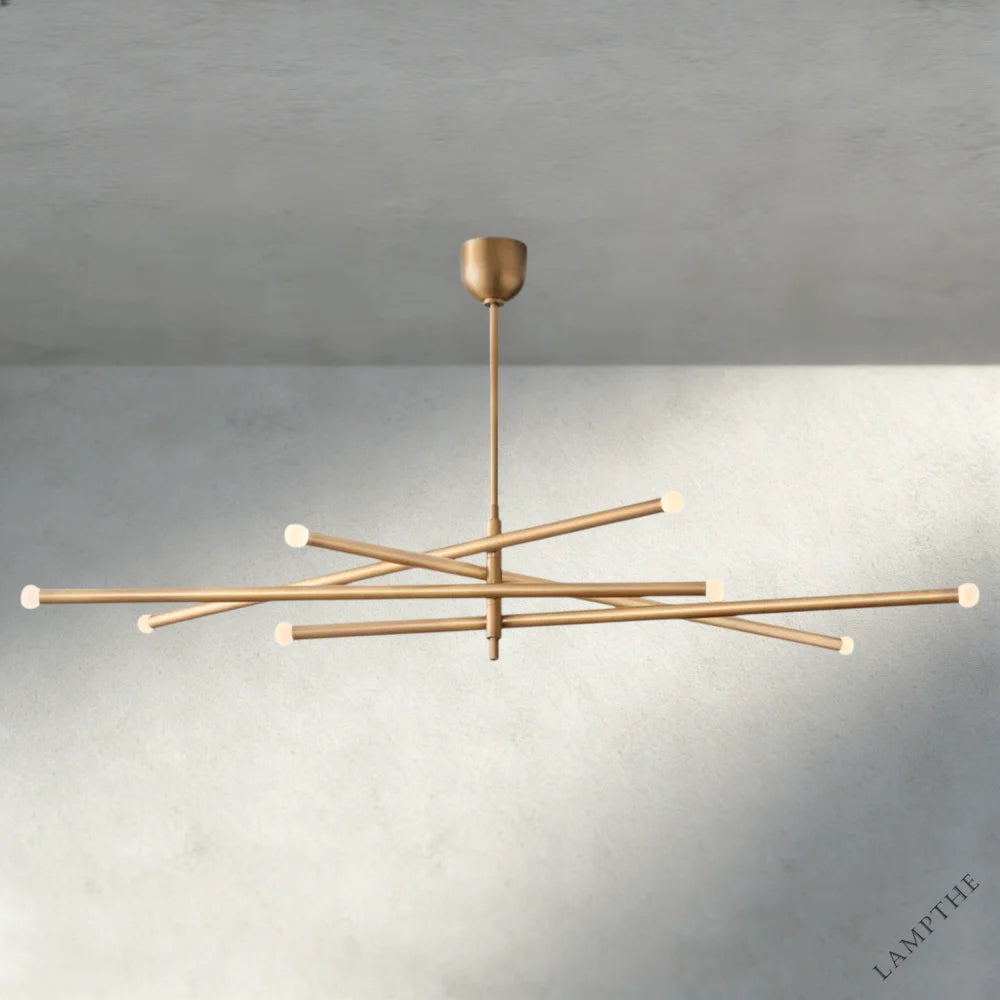 53" / Brass ROUSSEAU 8-LIGHT MOBILE ORB CHANDELIER 53", 68"