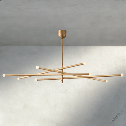 53" / Brass ROUSSEAU 8-LIGHT MOBILE ORB CHANDELIER 53", 68"
