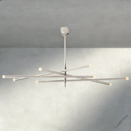 53" / Nickle ROUSSEAU 8-LIGHT MOBILE ORB CHANDELIER 53", 68"