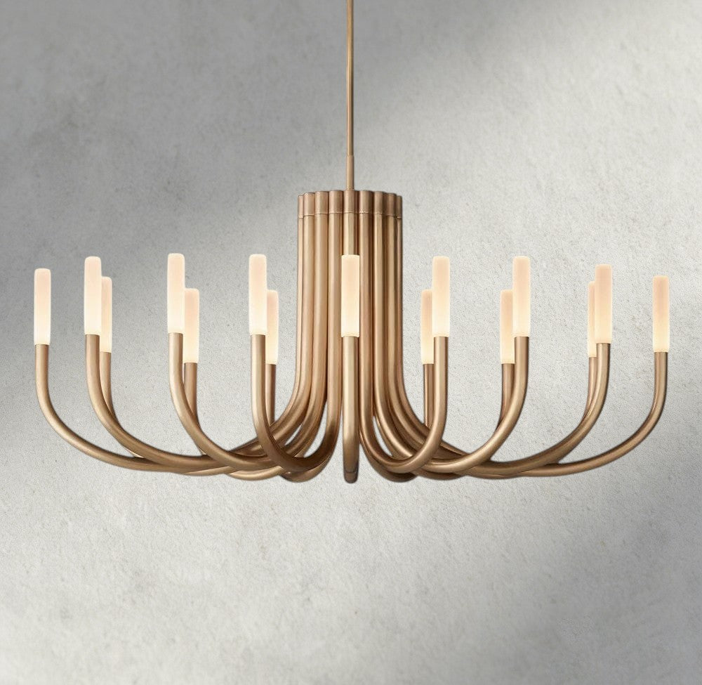50" / Brass Rousseau Round Chandelier 38", 50"