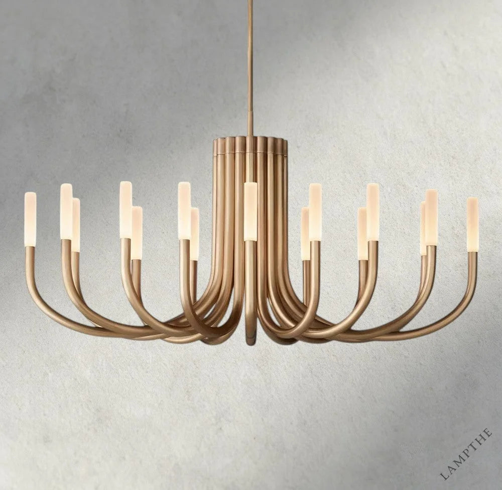 50" / Brass Rousseau Round Chandelier 38", 50"