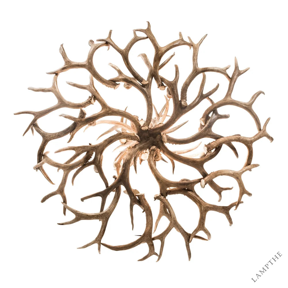 Rustic Lodge 12 - Light Chandelier 52"W