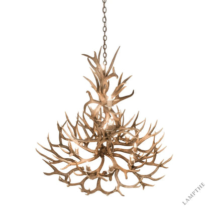 Rustic Lodge 12 - Light Chandelier 52"W