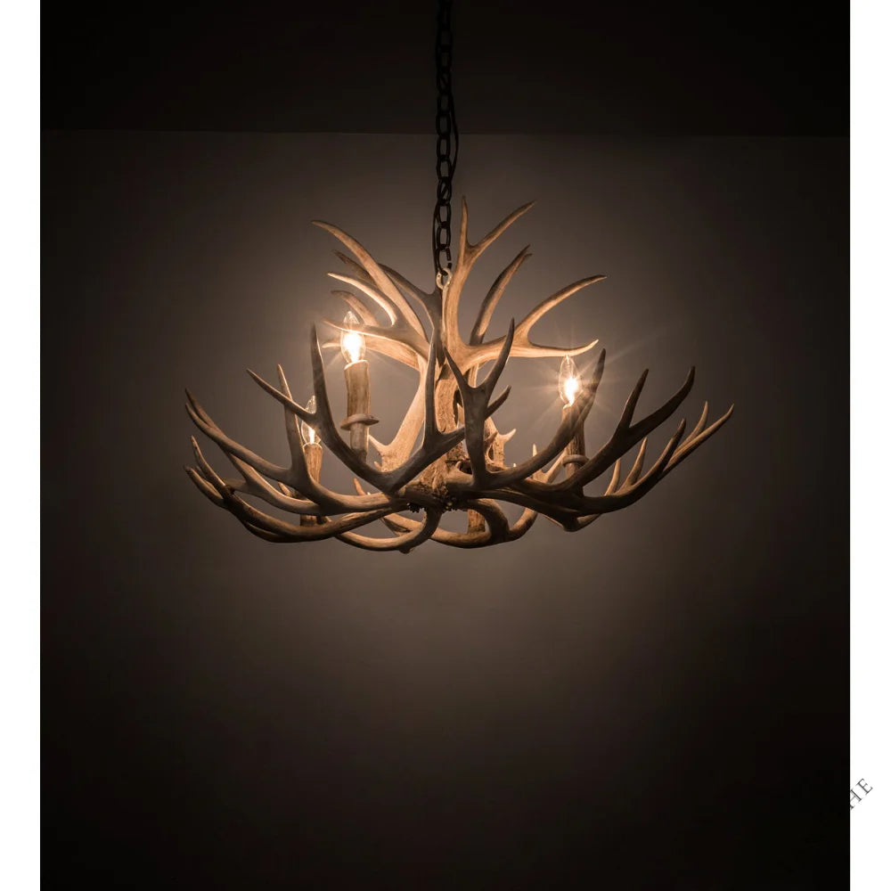 Rustic Lodge 4 - Light Chandelier 30"W