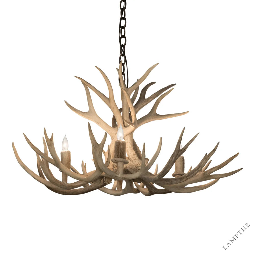 Rustic Lodge 4 - Light Chandelier 32"W